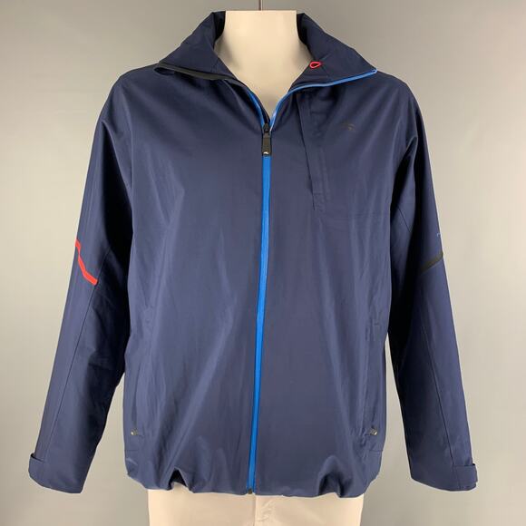 KJUS Chest Size XXL Size XXL Navy Red Polyamide Windbreaker Jacket - Picture 1 of 6